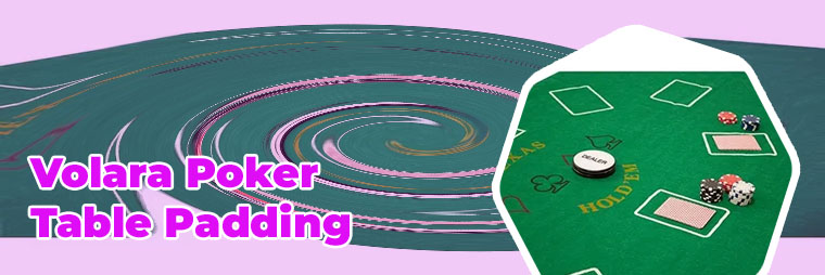 Padded poker table top